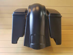 4" STRETCHED BAGS,LIDS AND OVERLAY REAR FENDER FOR FL HARLEY DAVIDSON SOFTAILS