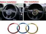 Aluminum Steering Wheel Center Cover Trim For Audi A3 A4L Q3 Q5 A5 A6L (Yellow)