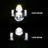2PCS 7'' LED Hi/Lo Beam Projector Headlight For Harley Jeep Wrangler JK/TJ/LJ