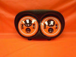 DUAL 7″ ORANGE DAYMAKER 2014 & UP ORANGE HALO LED ROAD GLIDE Black Headlight