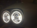 DUAL 7″ DAYMAKER 2014 & UP WHITE HALO LED ROAD GLIDE Black Headlight Bezel