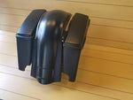 HARLEY DAVIDSON SOFTAIL 4"STRETCHED SADDLEBAGS,LIDS & REAR OVER OVERLAY FENDER