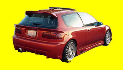 1992-1995 FITS HONDA CIVIC HB MID WING TRUNK LID SPOILER - 3 PIECE BODY KIT