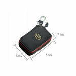 Car key Chain bag Genuine Leather VIP Keyring Wallet Zipper Case Auto Remote Key