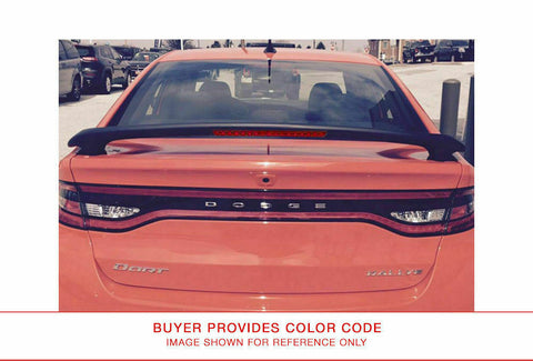 Painted Custom Style Rear Spoiler Lighted for DODGE DART 2013 & UP ABS PLASTIC