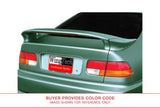 Painted Custom Rear Spoiler Lighted for HONDA CIVIC COUPE 3PC MID WING 1996-2000