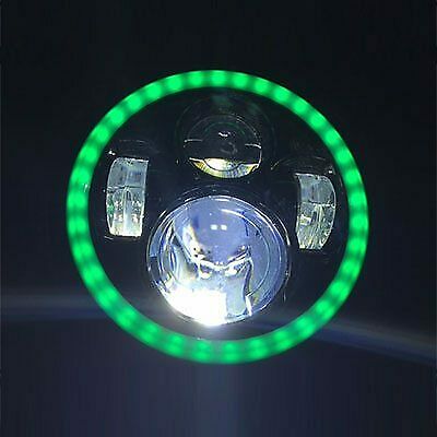 7″ DAYMAKER Black GREEN with HALO LED Headlight Kawasaki Vulcan Nomad 1500/1600