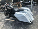 Harley Sportster 883/Dyna/Sportster 5″ Dual Cut Saddlebags Kit + 6x9 Speaker Lid