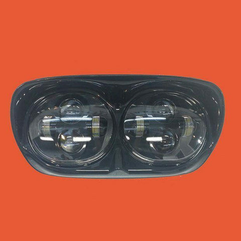 DUAL 5.75″ HID LED Replacement ROAD GLIDE Black Light Headlight Harley Bezel