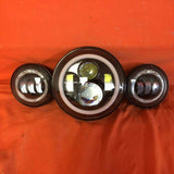 7″ Orange HALO Headlight 4.5″ – 4 1/2″ Auxiliary AUX Black Spot Passing LED Fog