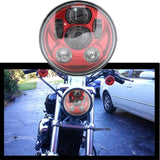 Red 5.75" MOTORCYCLE + 4.5" FOG DAYMAKER HID LED LIGHT HEADLIGHT For Harley
