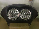 DUAL 7″ DAYMAKER 2014 & UP 75 WATT LED ROAD GLIDE Chrome Headlight Harley Bezel