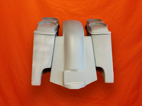 Harley Davidson 4″ Saddlebags + Dual 6.5 Speaker Lids & Replacement Fender 09–13