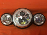 7″ Green HALO Headlight 4.5″–4 1/2″ HALO AUX Chrome Spot Passing LED Fog Lights