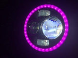 7″ DAYMAKER Black PINK HALO HID LED Headlight Kawasaki Vulcan Nomad 1500/1600