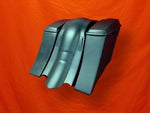 Harley 6″ Out & Down Saddlebags Dual 6.5" Lids & Rear Fender – No Cut Outs