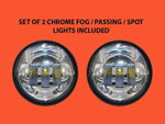5 3/4″ – 5.75″ DAYMAKER Headlight Dual 4.5″ – 4 1/2″ Chrome LED Fog Lights