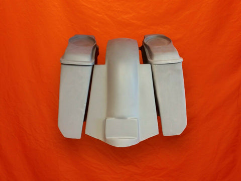 Harley 5″ Saddlebags No Cut Outs Replacement Fender Lids 1989–2008