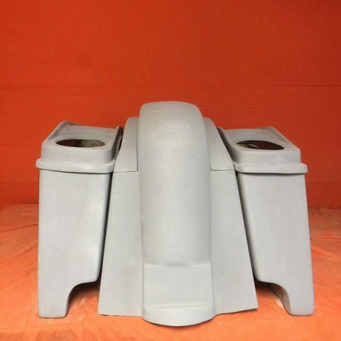 Honda VTX 1300 / 1800 4″ Saddlebags Rear Fender Dual Cut Outs Dual 6X9 Speaker