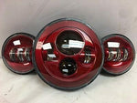 7″ DAYMAKER Color Matched 3 PIECE SET Velocity Red LED Light Bulb Headlight