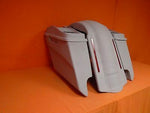 Harley 5″ Heritage Softail Saddlebags Dual 6.5″ Speaker Lids LED Fender Dual Cut