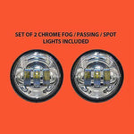 4.5″ Auxiliary Chrome Spot Passing HID LED Fog Lights AUX PAIR 4-1/2″