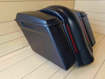 HARLEY DAVIDSON 4" SADDLEBAGS NO CUT OUTS, LIDS & REAR LED FENDER INCLUDED