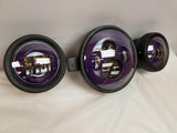 7″ Kawasaki Voyager & Vaquero Headlight Dual 4.5″ – 4 1/2″ Purple LED Fog Lights