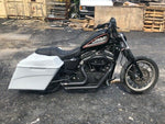 Harley Sportster 883/Dyna/Sportster 5″ Dual Cut Saddlebags Kit + 6.5 Speaker Lid