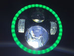 7″ DAYMAKER Yamaha Royal Star Venture CHROME with GREEN Halo LED Headlight