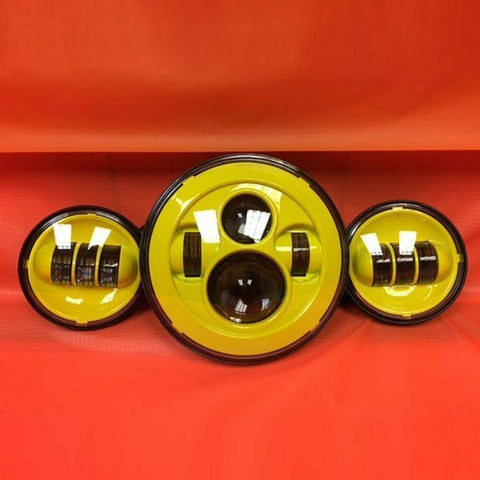 7″ YELLOW Headlight Yellow 4.5″–4 1/2″ Auxiliary AUX Spot Passing LED Fog Lights