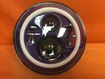 7″ Replacement PURPLE With PURPLE Halo Projector HID LED Headlight Motorcycle