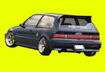 J STYLE REAR ROOF SPOILER WING LIP KIT JDM FOR 88-91 FITS: CIVIC EF9 HATCH 3DR