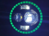 7″ DAYMAKER Black GREEN with HALO LED Headlight Kawasaki Vulcan Nomad 1500/1600