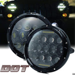 75W Black LED Projector 7"Inch Round Headlights For Volkswagen Beetle 1950-1979