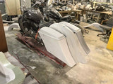 Yamaha VSTAR 1100 6″ Out & Down Saddlebag Kit No Cut Out Rear Fender 6x9 Lids