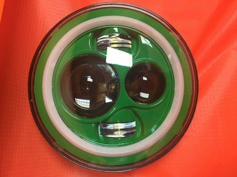 7″ DAYMAKER Replacement GREEN With Green Halo Projector HID LED Light Headlight