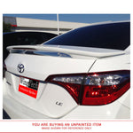 Unpainted Spoiler LIGHTED For TOYOTA COROLLA 2014 & UP POST Pre-Drilled