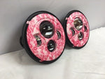 7” BREAST CANCER AWARNESS DESIGN JEEP WRANGLER JK CJ TJ LED RUBICON HEADLIGHTS