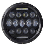 75W Black LED Projector 7" Inch Round Headlights For Hummer H1 H2 2003-2009