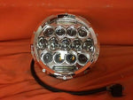 7″ 75W CHROME Projector HID LED Headlight Motorcycle Harley with BLUE HALO