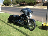 Harley 6″ Down & Out Saddlebags Rear LED Fender – No Cut Outs + Dual 6.5" Lids