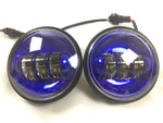 Blue Daymaker LED Fog Lights for Harley Davidson - 4.5" Auxiliary Headlights