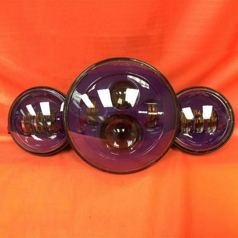 7″ PURPLE Headlight Purple 4.5″–4 1/2″ Auxiliary AUX Spot Passing LED Fog Lights