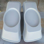 Harley 6″ Extended Out And Down Cut Out Saddlebags with Rear Fender – 6x9 Lids