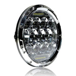 For Jeep Wrangler Pair 7" 75W Round Chrome LED Headlight H6024 H13 H4 6000K