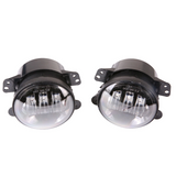 7" 75w LED Black Headlight & 4''Fog Lamps For Jeep Wrangler White Super Bright