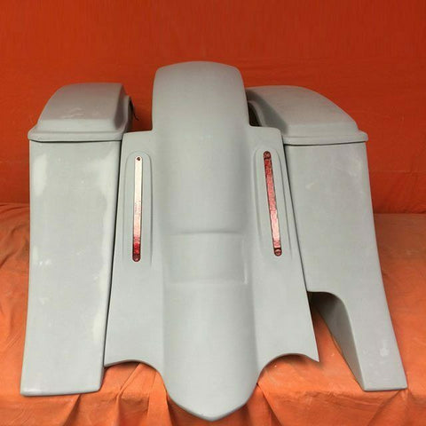 Honda Shadow Sabre 1100 6″ Saddlebags Out & Down LED Rear Fender Right Cut Out