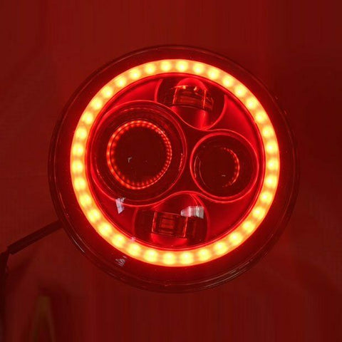 7″ DAYMAKER Replacement RED With Red Halo Projector HID LED Light Bulb Headlight
