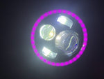7″ DAYMAKER Black Angel Eye PINK HALO LED Headlight Yamaha Roadstar 1600 / 1700